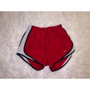 Red Nike Dri-Fit Tempo Shorts